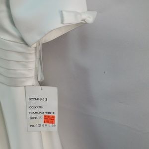 Us Angels Dresses - US ANGELS SHORT SLEEVE IVORY SATIN DRESS Us Angels Dresses - US ANGELS SHORT SLEEVE IVORY SATIN DRESS
